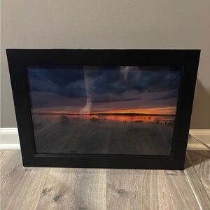 Framed Sunset Landscape Art